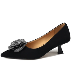 Milena Women's Leather Party Pointed Toe Pumps