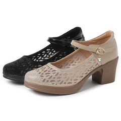 Miley Women's Hollow Leather Platform Pumps