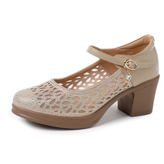 Miley Women's Hollow Leather Platform Pumps