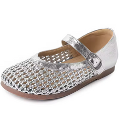 Milvia Women's Hollow Leather Round Toe Flats