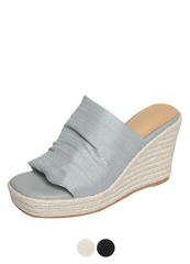 Mirtha Women's Pleated Sandal Wedges