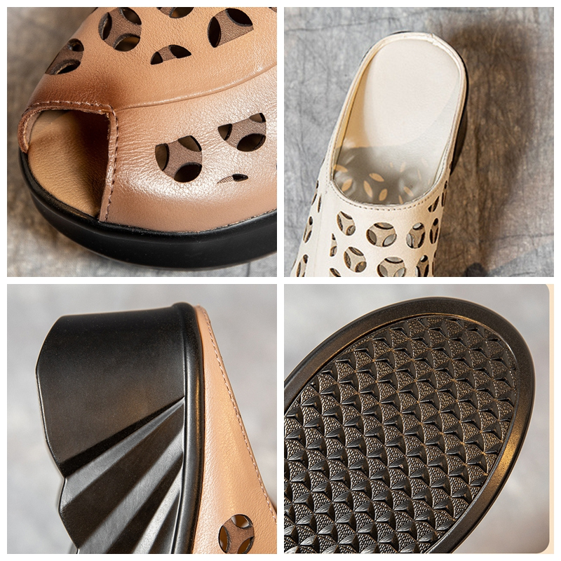 Nahir Women's Peep Toe Wedge Sandals