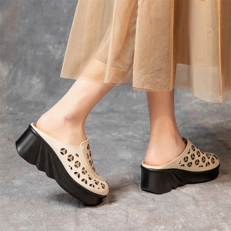 Nahir Women's Peep Toe Wedge Sandals