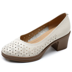 Nair Women's Leather Square Heel Pumps