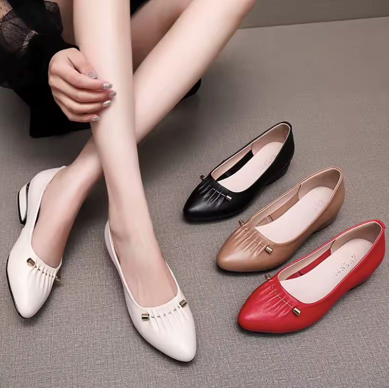 Nely Women's Pointed Toe Slip On Pumps