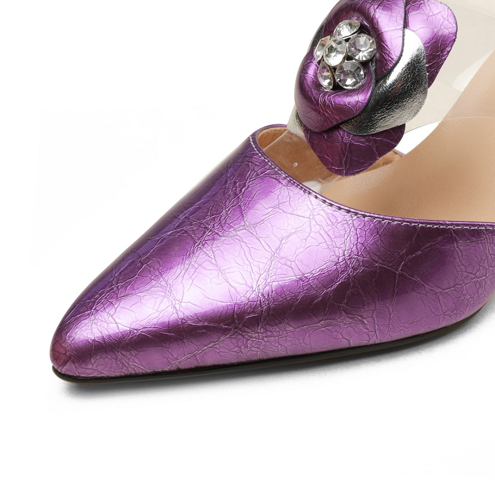 Nidia Women's Flower Leather Mules
