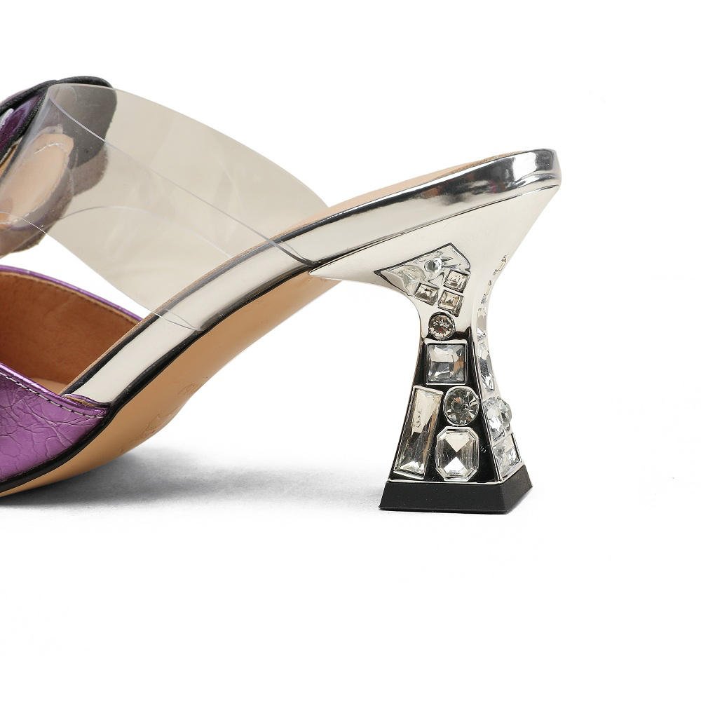 Nidia Women's Flower Leather Mules