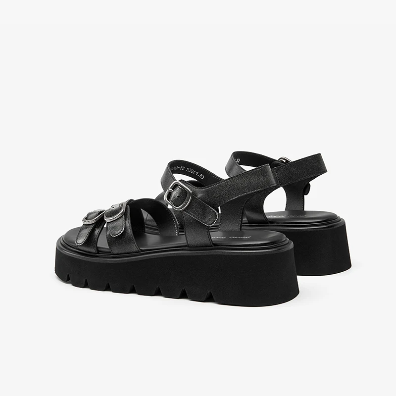 Nina Women's Comfortable Platform Leather Sandals