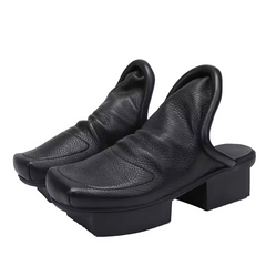 Nina Women's Leather Middle Square Toe Clogs
