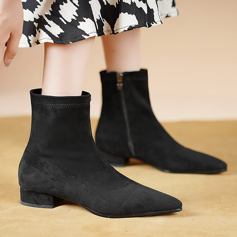 Nina Women's Suede Leather Ankle Boots