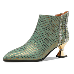 Noriel Women's Elegant Side Zipper Warm Ankle Boots