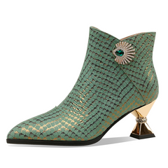 Noriel Women's Elegant Side Zipper Warm Ankle Boots