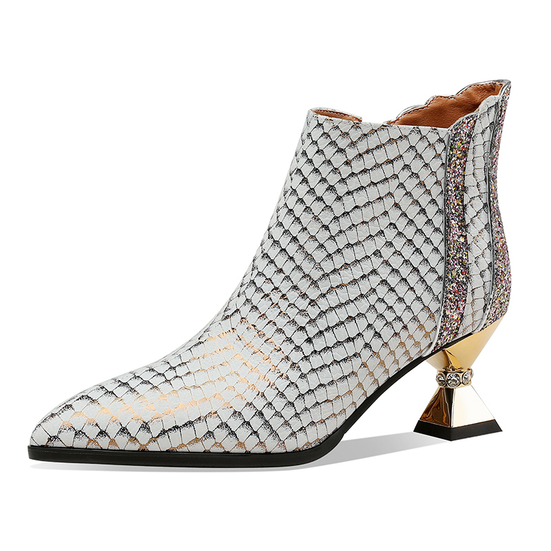 Noriel Women's Elegant Side Zipper Warm Ankle Boots