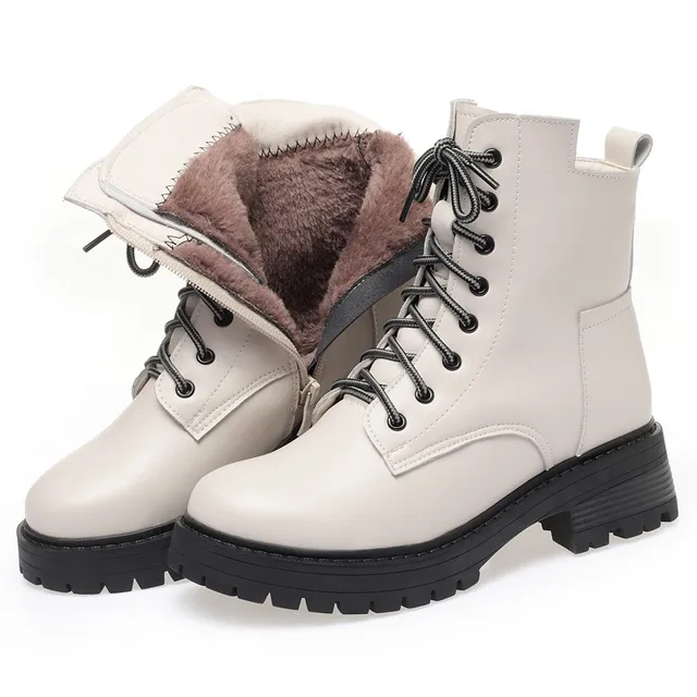 Nuria Women's Genuine Leather Warm Ankle Boots