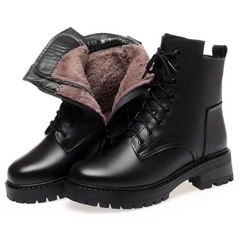 Nuria Women's Genuine Leather Warm Ankle Boots