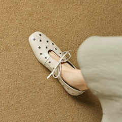 Olga Women's Casual Rivets Heels Flats