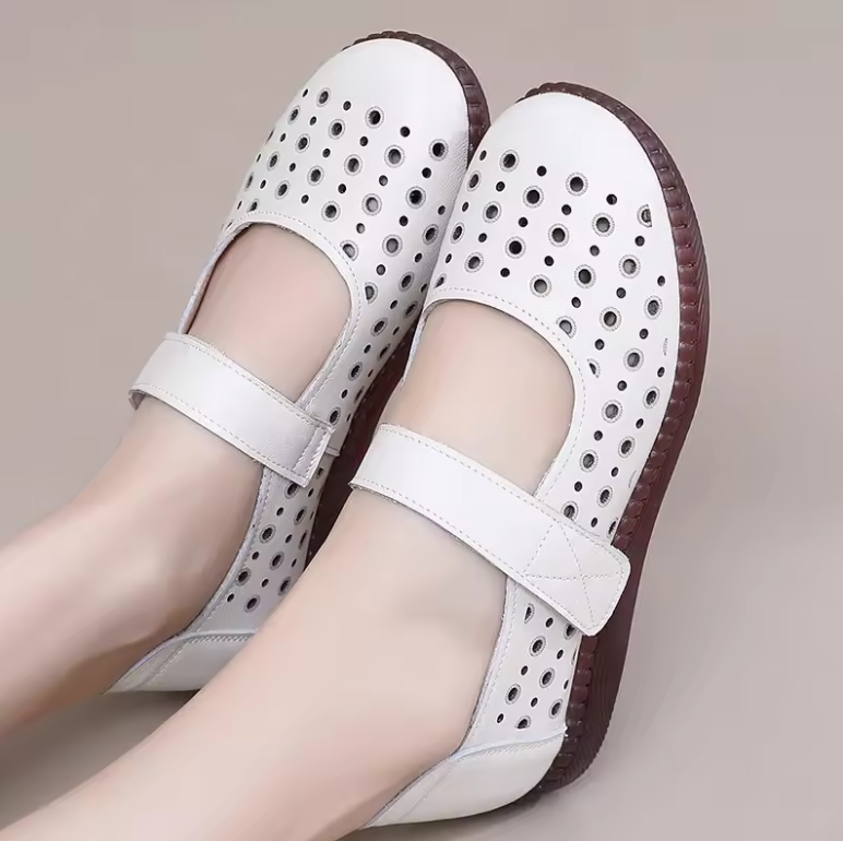 Olga Women's Leather Hook & Loop Sandals