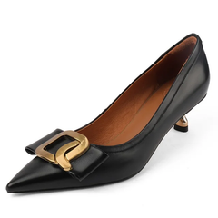 Olga Women's Leather Pointed Toe Pumps