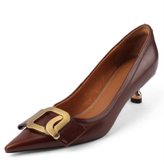 Olga Women's Leather Pointed Toe Pumps