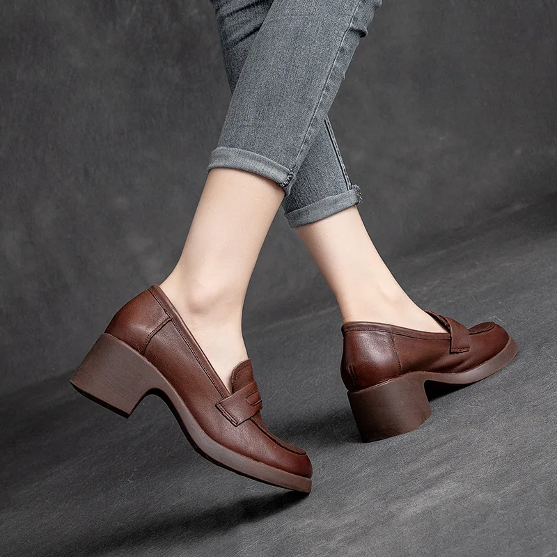 Omary Women's Square Heel Pumps