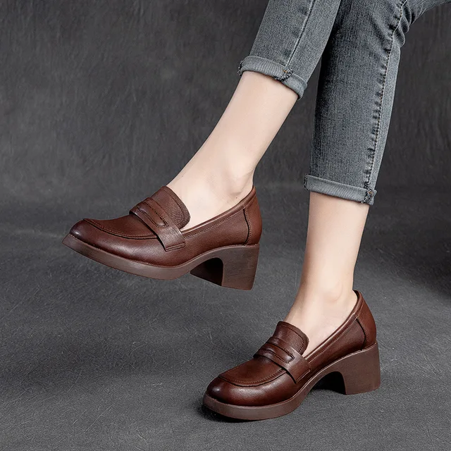 Omary Women's Square Heel Pumps