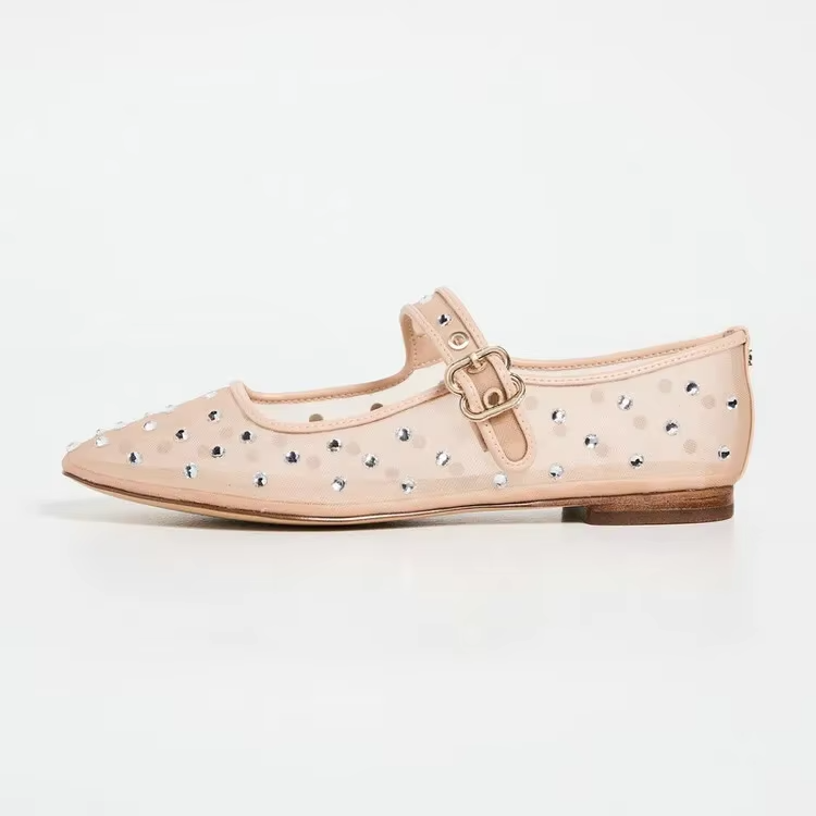 Oralia Women's Rhinestone Ballet Flats