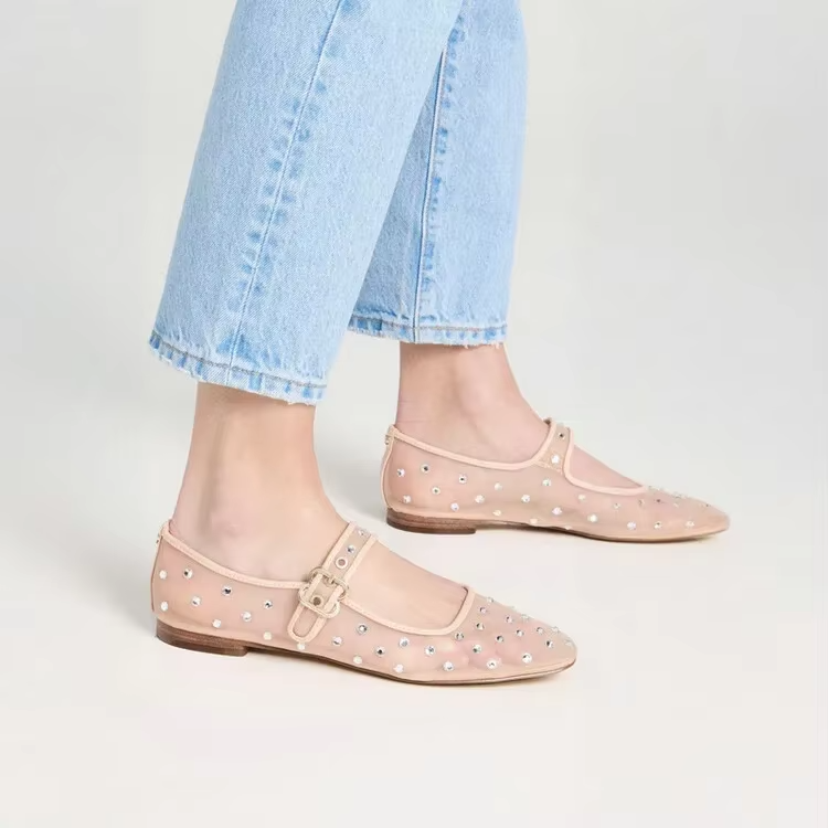 Oralia Women's Rhinestone Ballet Flats