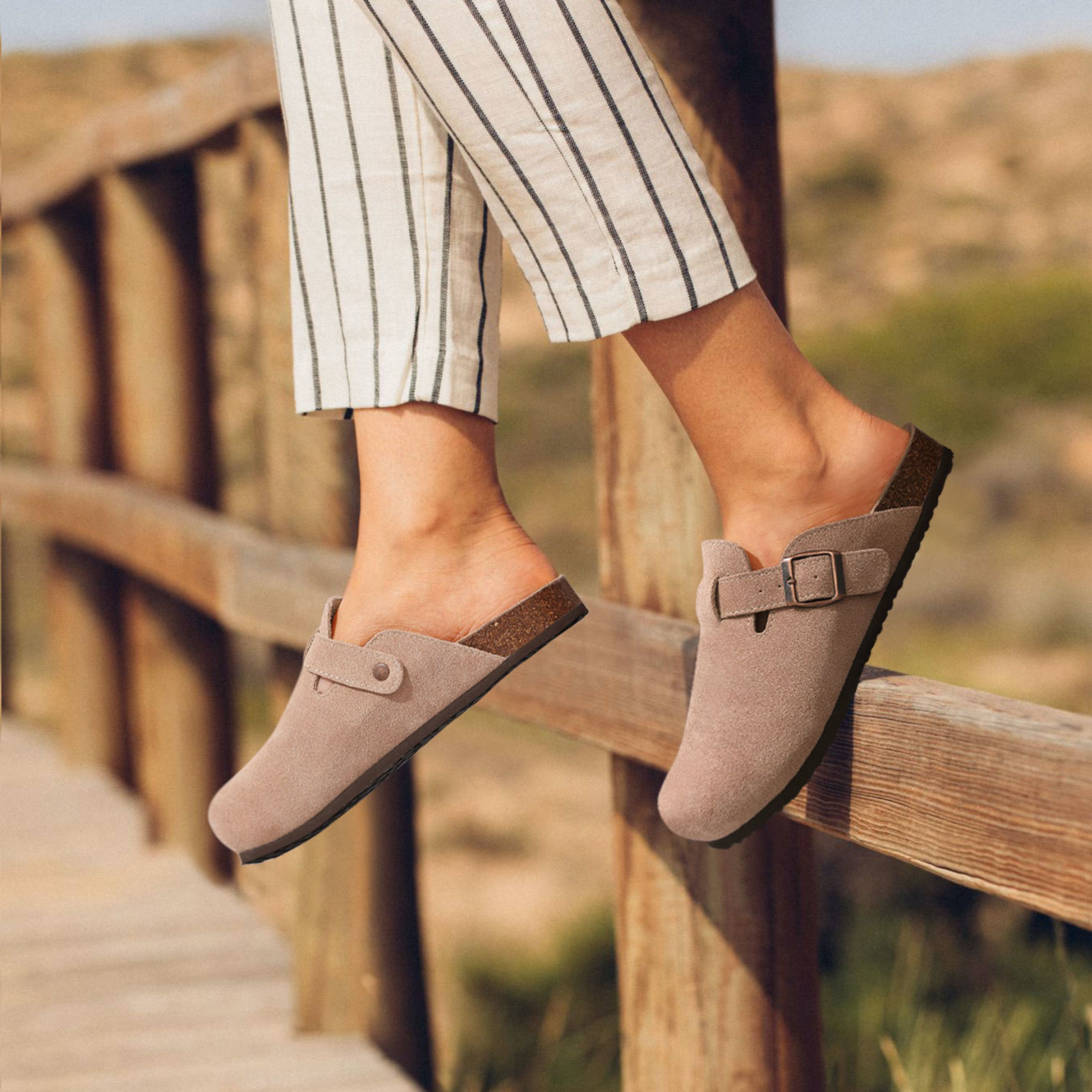 Oriana Women's Classic Suede Cork Clogs