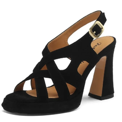 Oriana Women's Leather High Heels Platform Sandals