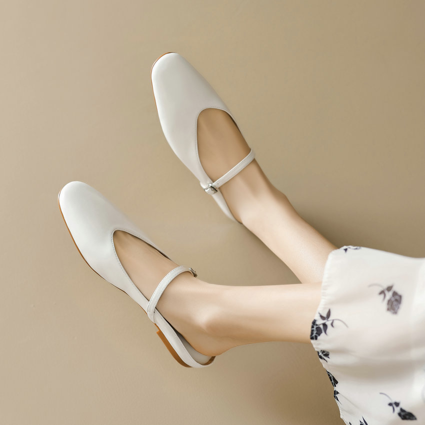 Oriana Women's Leather Summer Flat Mules