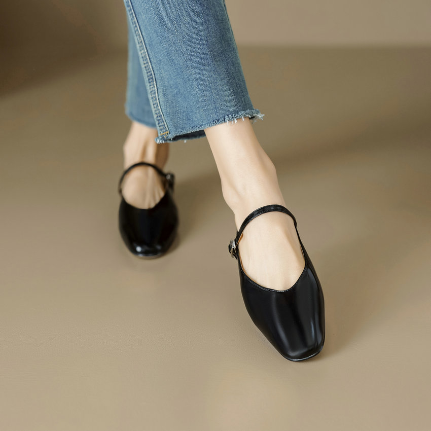 Oriana Women's Leather Summer Flat Mules