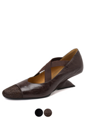Ornela Women's Square Toe Shallow Pumps