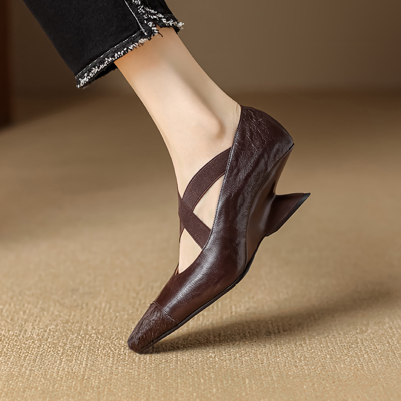 Ornela Women's Square Toe Shallow Pumps