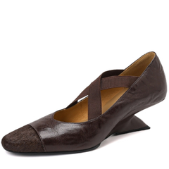 Ornela Women's Square Toe Shallow Pumps