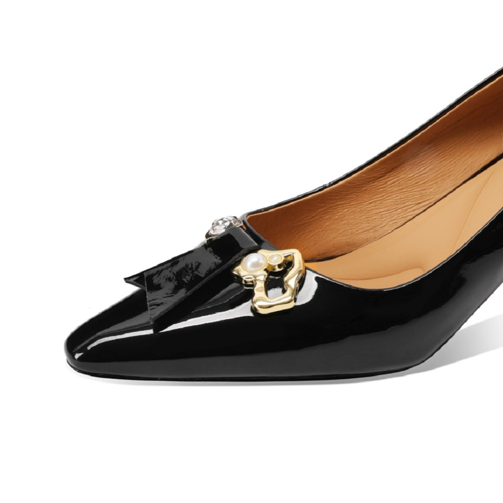 Paula Women's Leather Comfortable High Heels Pumps