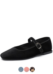 Pilar Women's Velvet Ballet Flats