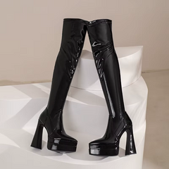 Rachel Women's Patent Over the Knee Boots