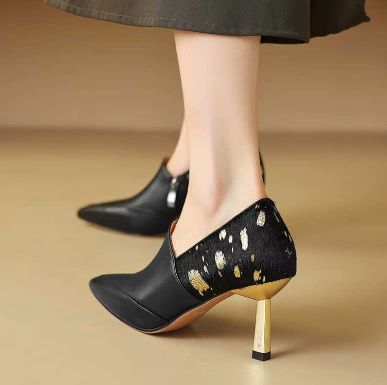 Raiza Women's Elegant Leather High Heel Pumps