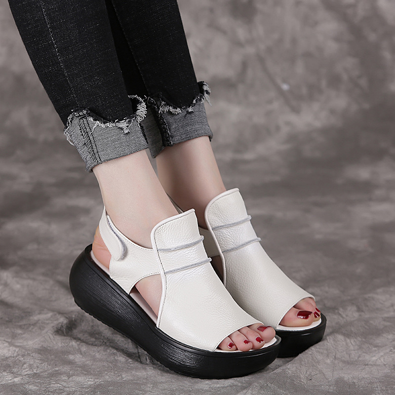 Raiza Women's Platform Peep Toe Sandals