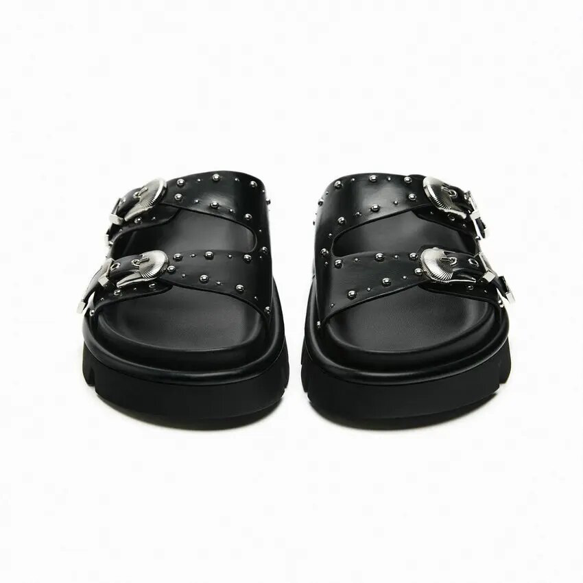 Ramel Women's Casual Rivet Slippers