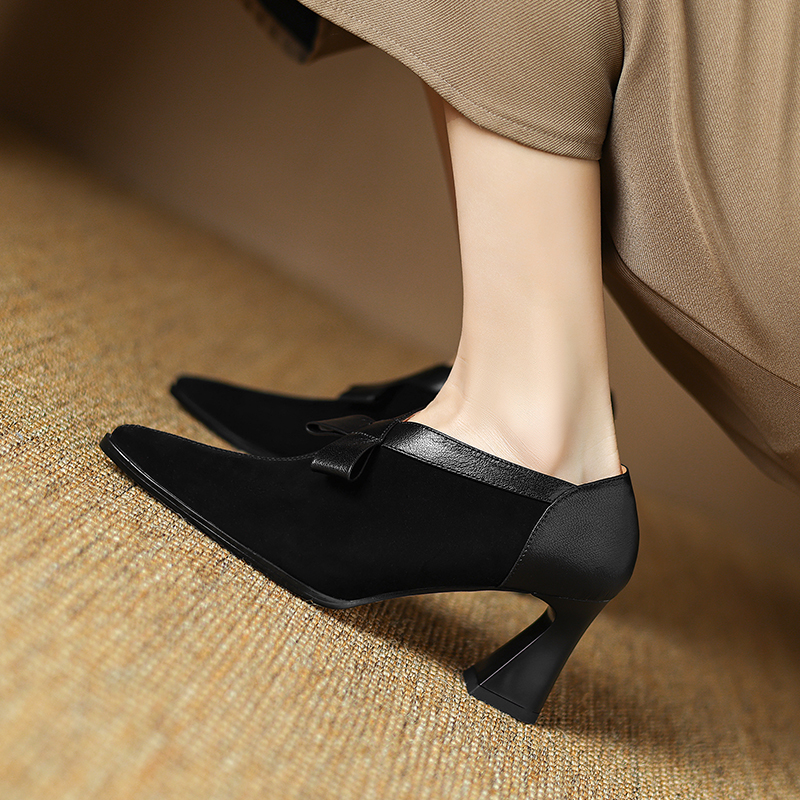 Ramira Women's Leather Suede Pumps