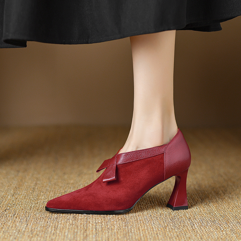 Ramira Women's Leather Suede Pumps