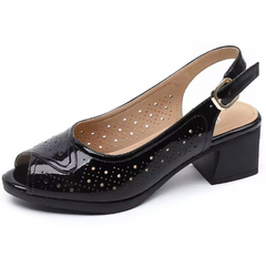 Raquel Women's Open Toe Patent Leather Sandals