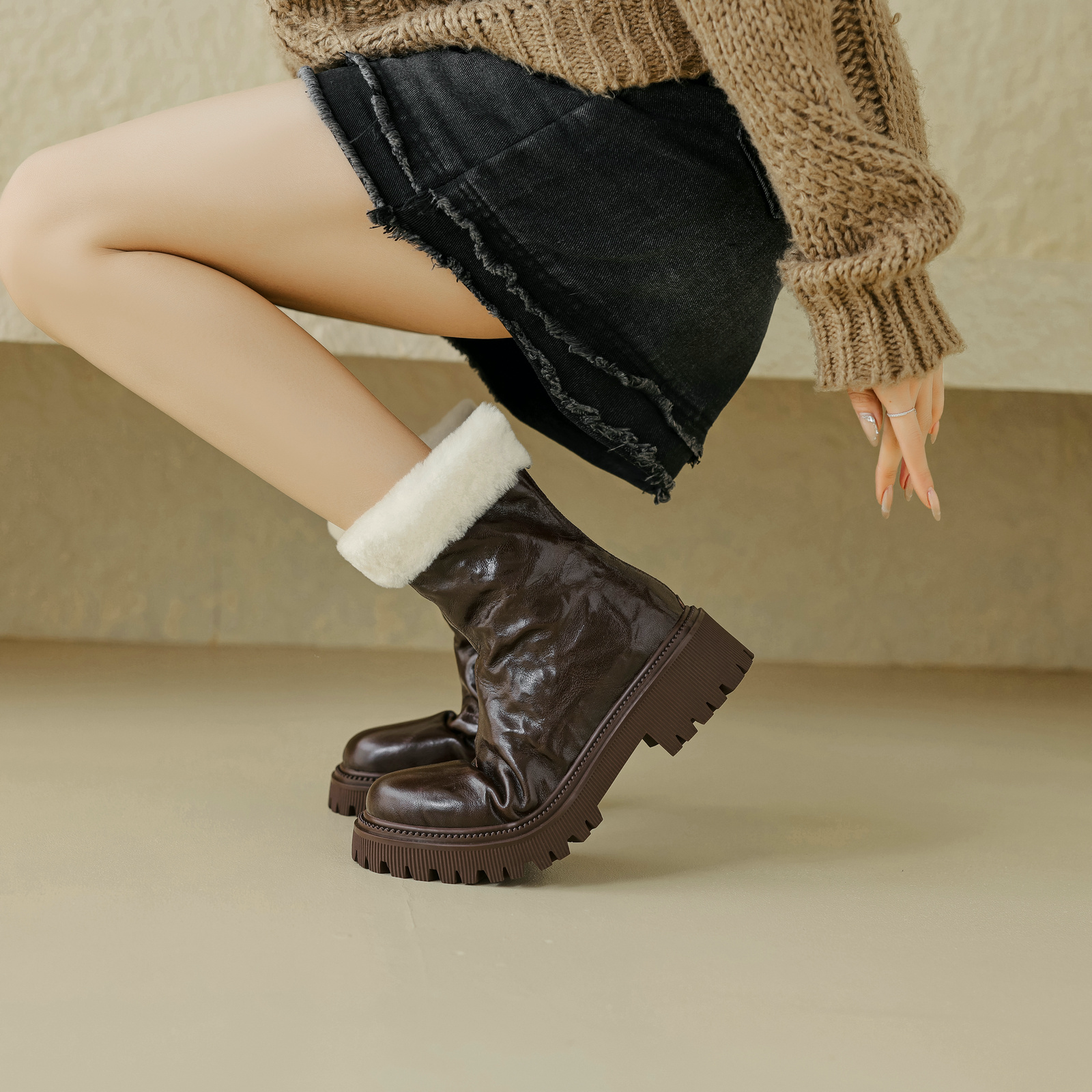 Reina Women's Platform Winter Ankle Boots