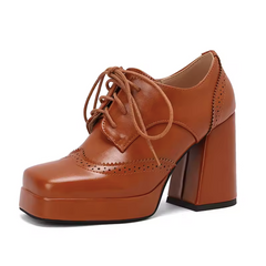 Renata Women's Square Toe Platform Ankle Boots