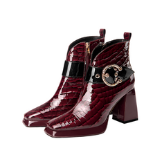 Romina Women's Square Heel Platform Ankle Boots