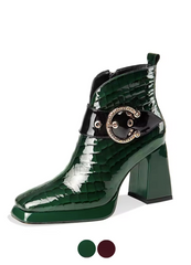 Romina Women's Square Heel Platform Ankle Boots