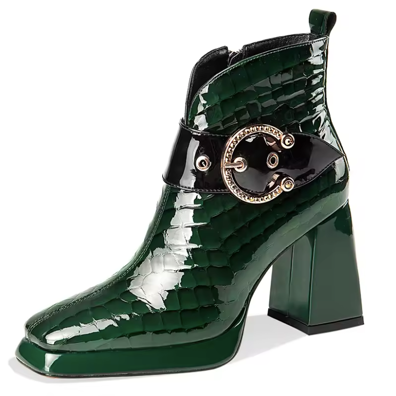 Romina Women's Square Heel Platform Ankle Boots