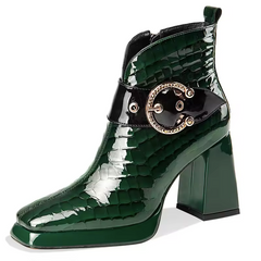 Romina Women's Square Heel Platform Ankle Boots