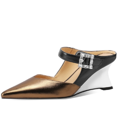 Ruth Women's Pointed-Toe Wedge Mules